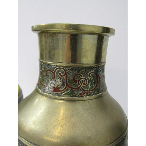 35 - CHAMPLEVE, Chinese brass champleve 