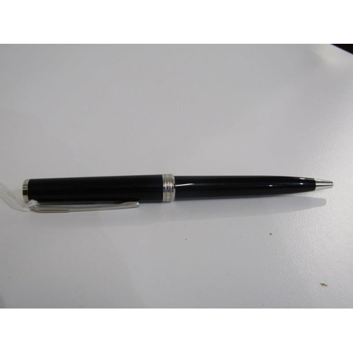 383 - MONT BLANC PEN, Mont Blanc black and chrome cased ball point pen