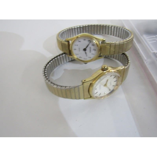 395A - WRIST WATCHES, Swatch cased wrist watch, retro gent's wrist watch and 2 ladies wrist watches