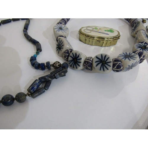 397A - COSTUME JEWELLERY, South American bead necklace, together with other beaded necklaces, choker style,... 