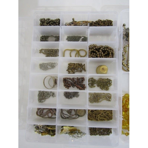 398A - PLASTIC TRAYS OF COSTUME JEWELLERY, trays of assorted bracelets, necklaces, stoneset bar brooches, t... 