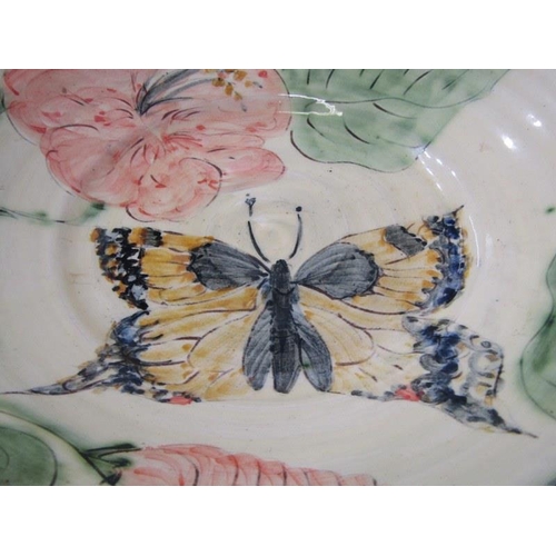 47 - STUDIO POTTERY, Paul Jackson signed shallow butterfly bowl, 29 cm diameter