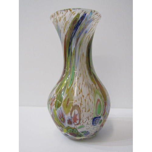 483 - PERFUME BOTTLES, collection of 4 decorative cut glass perfume bottles and Murano type glass vase