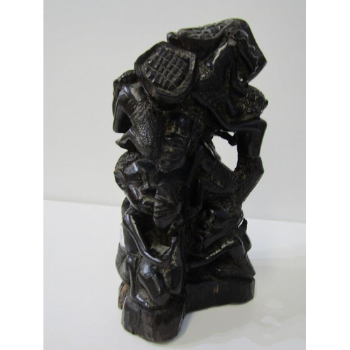 56 - ETHNIC CARVING, African Makonde carved sculpture 