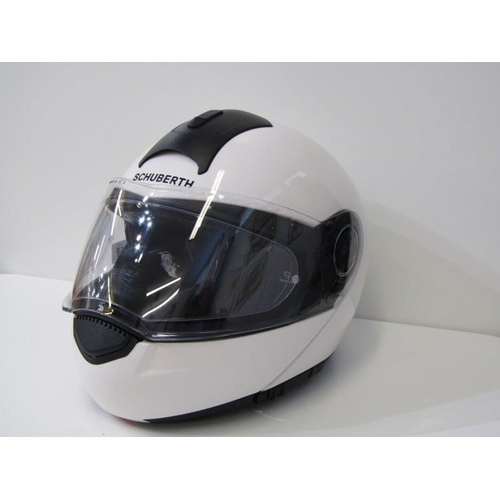 58 - SCHUBERTH MOTORCYCLE HELMET, with canvas bag (unused) Internal measurements 9.5'' x 6'' approx.