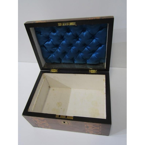 62 - VICTORIAN SCROLL WORK NEEDLEWORK BOX