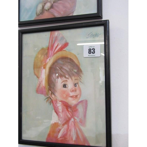 83 - RETRO, 4 framed print Child portraits by Strev