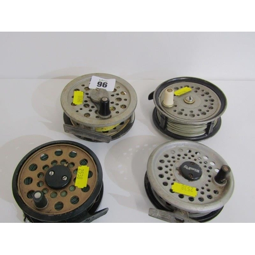 96 - ANGLING, collection of 4 fly fishing reels, including Rimfly