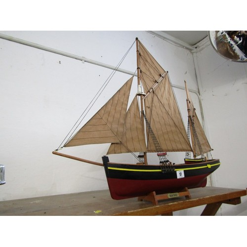 17 - MARITIME, a ship model of Brixham trawler, 57cm height