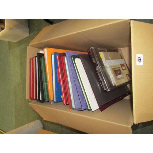132 - SERIES OF WORLD COLLECTIONS, In 18 albums, in stock books and box (in large box)