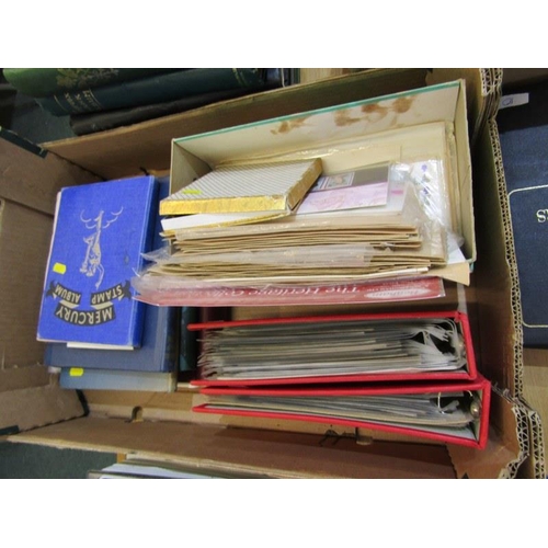 144 - WORLD COLLECTION, In 2 small albums and bag plus GB FDC's in 2 albums and a box of covers.  All in b... 