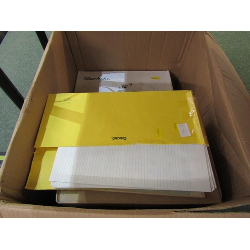 146 - A MASSIVE QUANTITY OF KILOWARE, In box, plus box of assorted in envelopes and 2 folders of world sta... 