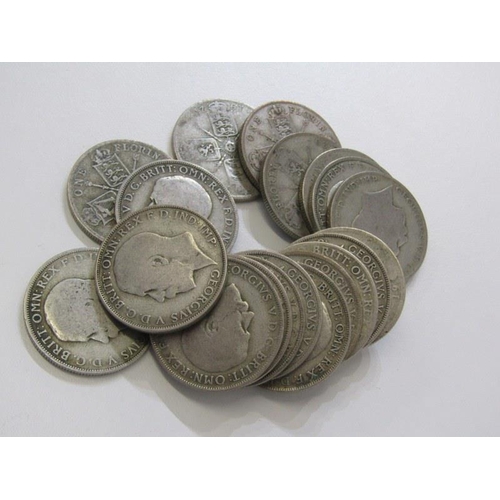 18 - Pre-1947 silver florins x19 208 grams