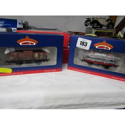 183 - RAILWAYS, 8 boxed Bachmann 1:76 scale tenders new in box and 4 Daplo wagons in box