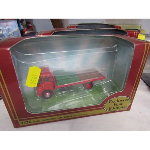188 - BOXED DIECAST VEHICLES, 1:76 scale 7 boxed Exclusive Fire Commercial Editions; ERF 2 Axle dropside, ... 