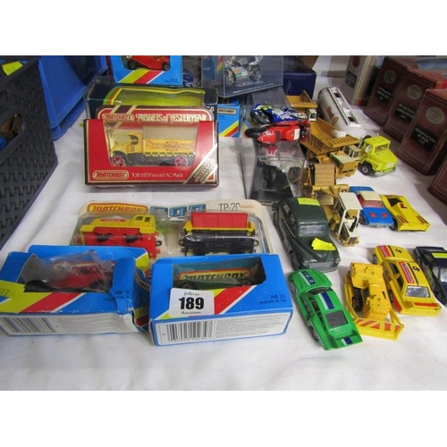 189 - DIECAST VEHICLES, good collection of diecast vehicles, Matchbox, Models of Yesteryear, Superkings, s... 