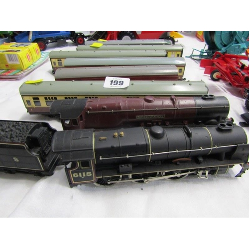 199 - RAILWAYS,Hornby Dublo Duchess of Atholl locomotive, a Mainline locomotive with tender and 6 passenge... 