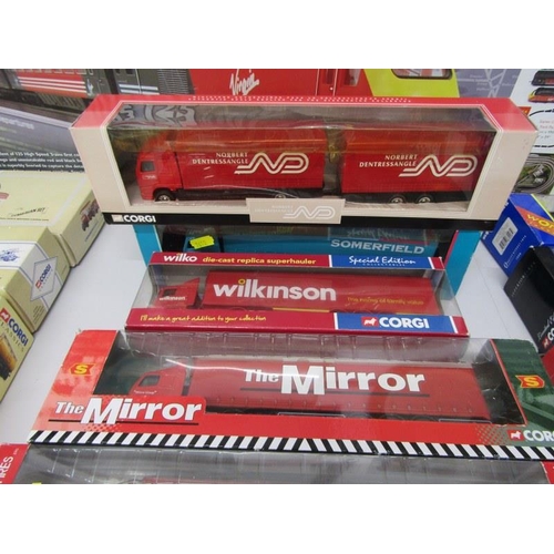 252 - 7 BOXED CORGI LORRIES, Special Edition Somerfield lorry, Special Edition Wilkinson lorry, Focal Poin... 