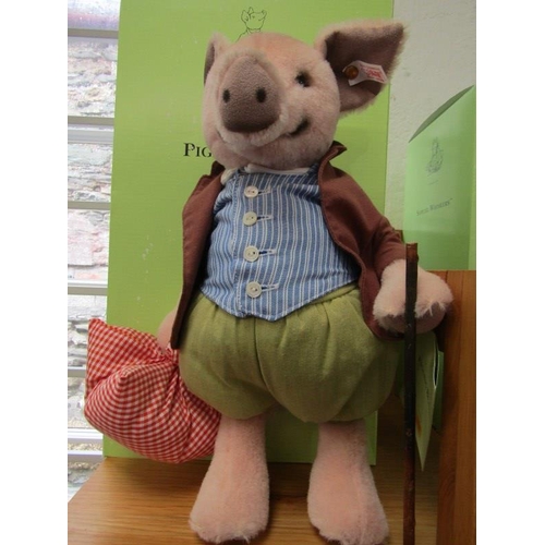 313 - STEIFF, boxed Steiff Pigling Bland, no 00544, 33 cm tall