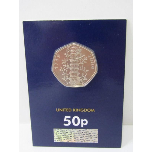 66 - 2019 ‘Kew Gardens’ 50 pence, sealed in change checker card
