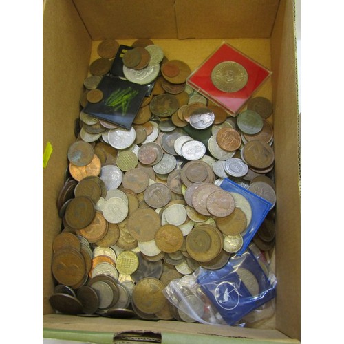 51 - Shoe box of mostly 20th century GB crowns to farthings, including a £5 Millennium crown, 1986 £2 x2;... 