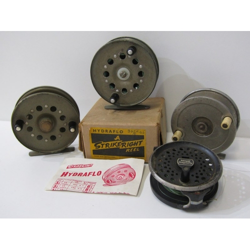 VINTAGE FISHING REELS, 4 assorted fishing reels including the