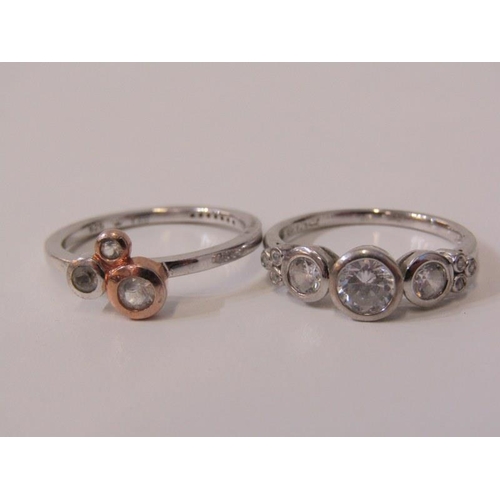 555 - 6 SILVER RINGS, selection of 6 stone set silver rings various sizes and styles