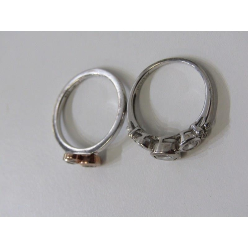 555 - 6 SILVER RINGS, selection of 6 stone set silver rings various sizes and styles