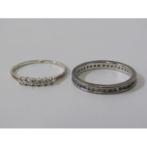 555 - 6 SILVER RINGS, selection of 6 stone set silver rings various sizes and styles