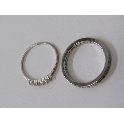 555 - 6 SILVER RINGS, selection of 6 stone set silver rings various sizes and styles