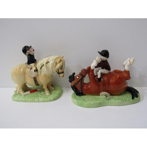 354 - NORMAN THELWELL, collection of 6 comical horse groups by John Beswick, with limited edition 