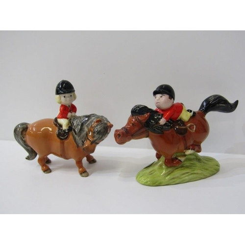 354 - NORMAN THELWELL, collection of 6 comical horse groups by John Beswick, with limited edition 