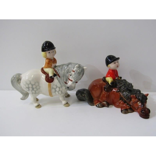 354 - NORMAN THELWELL, collection of 6 comical horse groups by John Beswick, with limited edition 