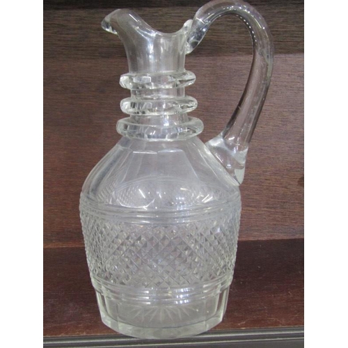 364 - ANTIQUE CUT GLASS, 2 Georgian cut glass water jugs, flagon and claret jug