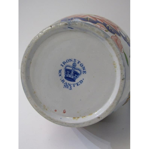 367 - WALTON-STYLE POTTERY, 2 bocage cow and sheep groups; also 19th Century ironstone 