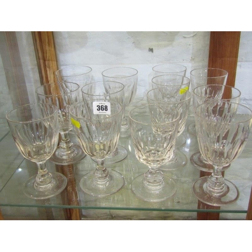 368 - VICTORIAN GLASSWARE, collection of 17 assorted cut glass bowl rummers