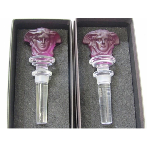 393 - ROSENTHAL pair of 'Versace' figurehead glass stoppers