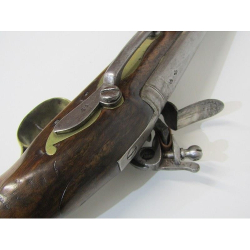 406 - EARLY 19th CENTURY FLINTLOCK PISTOL, short Sea service flintlock pistol with walnut stock, circa 180... 