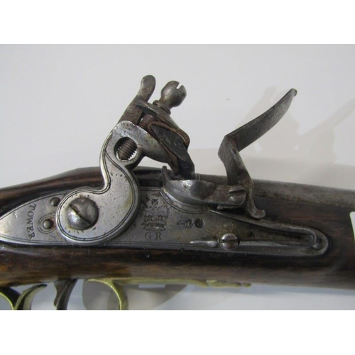 406 - EARLY 19th CENTURY FLINTLOCK PISTOL, short Sea service flintlock pistol with walnut stock, circa 180... 