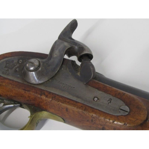 412 - 19th CENTURY PERCUSSION PISTOL, East India Government percussion lancers pistol, circa 1873