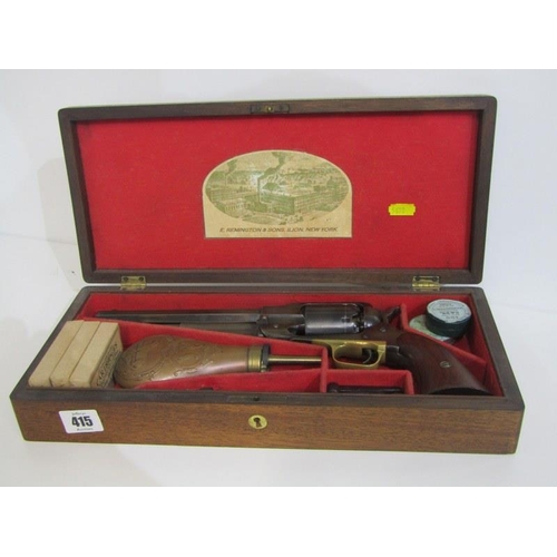 415 - 19th CENTURY REMMINGTON PISTOL, 1862 Remington pistol, in later fitted box, fitted 19th Century powd... 