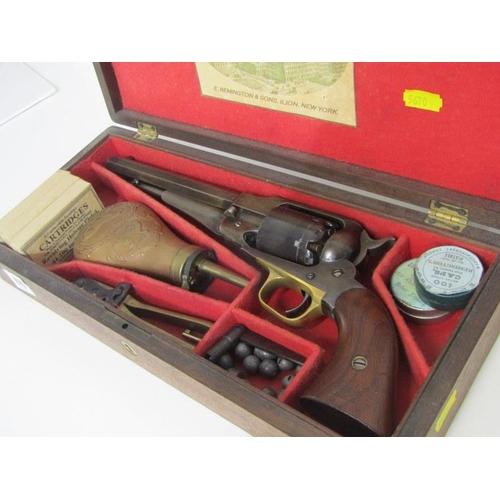 415 - 19th CENTURY REMMINGTON PISTOL, 1862 Remington pistol, in later fitted box, fitted 19th Century powd... 