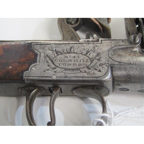 417 - 18th CENTURY MUFF PISTOL, flintlock muff pistol by  Bond of London, circa 1780, 19cm length