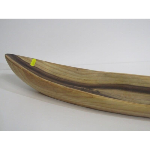 394 - RETRO, Vallauris Grandjen Jourdan, a wood grain ceramic platter, 75cm length