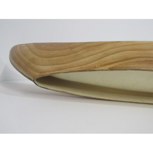 394 - RETRO, Vallauris Grandjen Jourdan, a wood grain ceramic platter, 75cm length