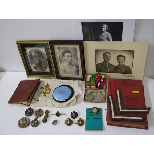 402 - MILITARIA, boxed WWII group of 3 medals, War & Defence medal 39/45 Star, box to G H Garrard, also AT... 