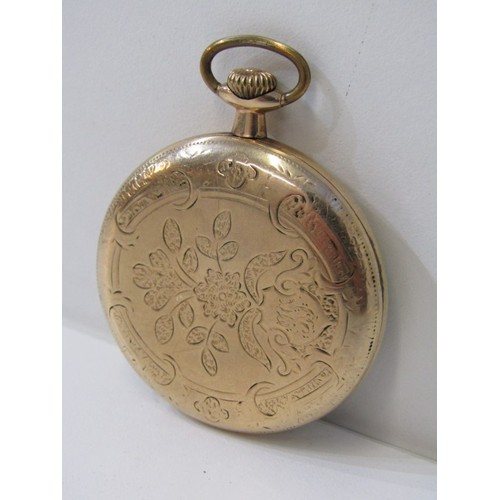 223 - PLATED FOB WATCH, South Bend gold plated fob watch