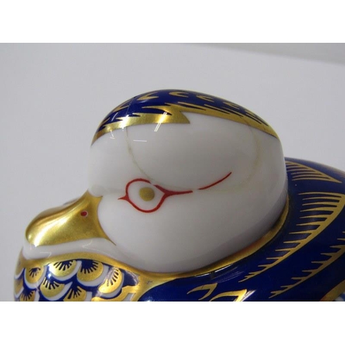 106 - ROYAL CROWN DERBY PAPERWEIGHTS, 2 ducks and resting donkey