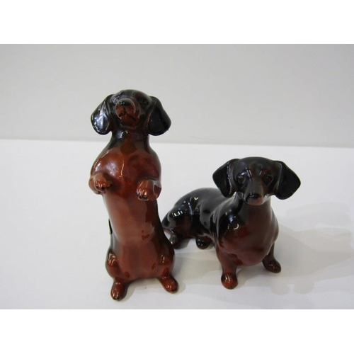 107 - DACHSHUNDS, collection of 8 figures to include Beswick and Coalport