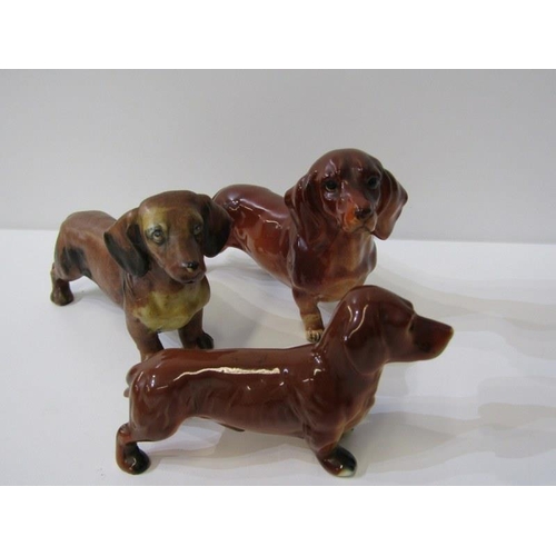 107 - DACHSHUNDS, collection of 8 figures to include Beswick and Coalport